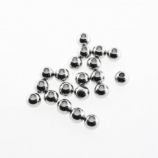 100 pcs, stainless steel round beads, silver color, diameter- 2 mm, hole size-1 mm 100 pcs, stainless steel round beads, silver color, diameter- 2 mm, hole size-1 mm