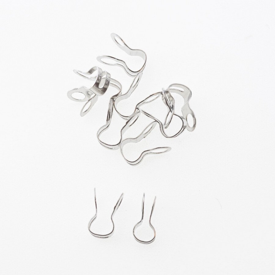 10 pcs, stainless steel ball chain connectors, silver color, used for 1.5, 2/2.4, 3/3.2 mm beads