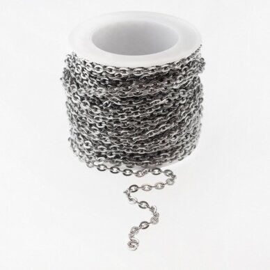9,14 metres, stainless steel chain, silver color, width - 1, 1.5, 2, 2.5, 3 mm