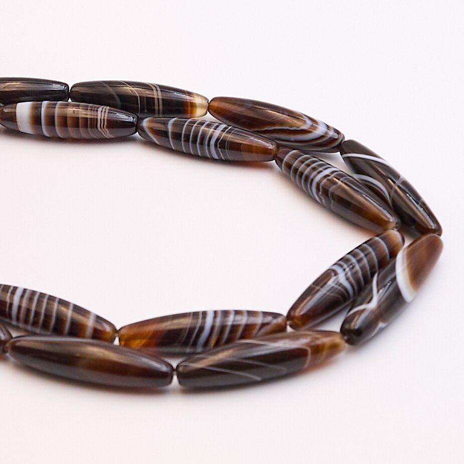 Agate, 10x40 mm, 37-40 cm/strand