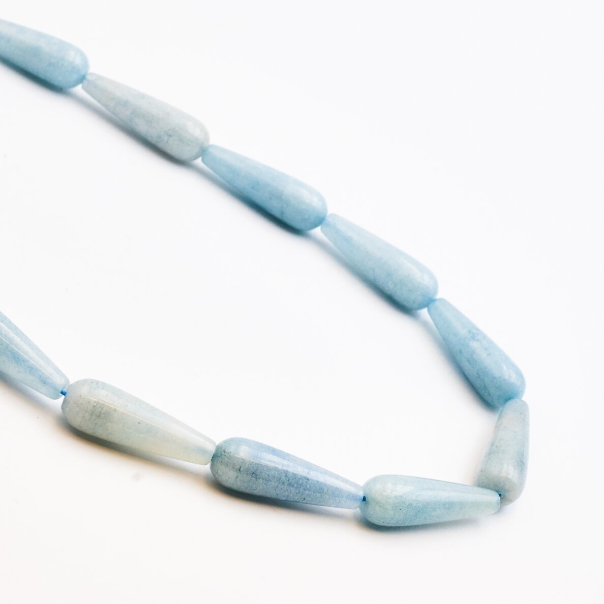 Aquamarine, 10x30 mm, 37-40 cm/strand