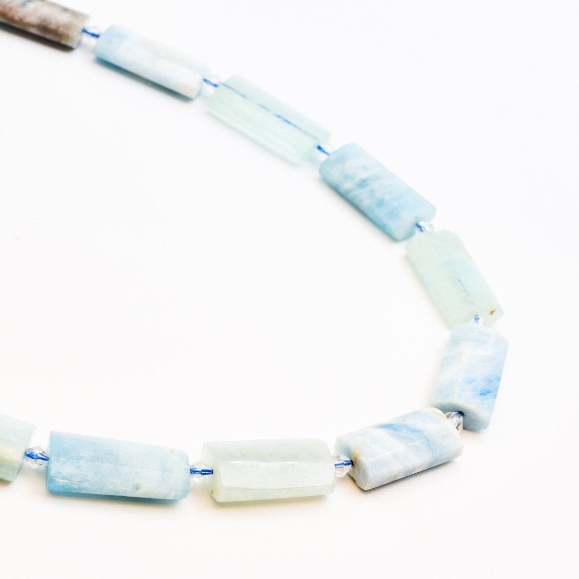 Aquamarine, 13x28 mm, 37-40 cm/strand