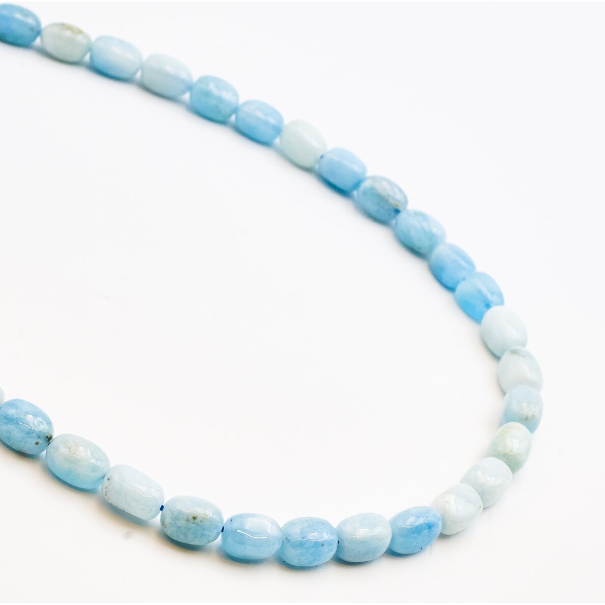 Aquamarine, 8x10-9x13 mm, 37-40 cm/strand
