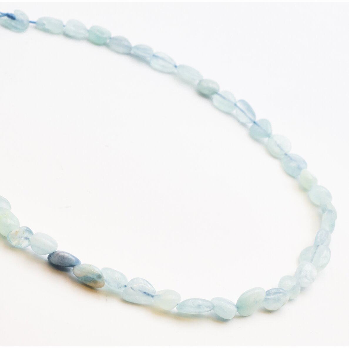 Aquamarine, 8x10 mm, 37-40 cm/strand