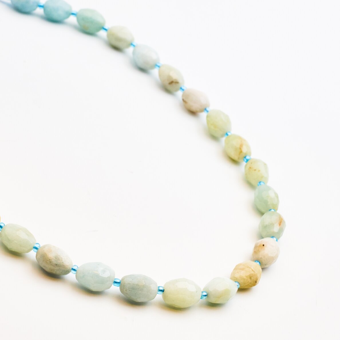 Akvamarinas, 9x13 mm, 37-40 cm/gija