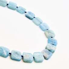 Aquamarine, 18x18x6 mm, 37-40 cm/strand Aquamarine, 18x18x6 mm, 37-40 cm/strand