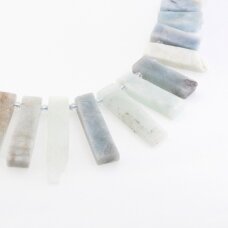 Aquamarine, Natural, CD Grade, Top-drilled Stick Bead, Sky Blue, 37-39 cm/strand, about 10x20-15x65 mm