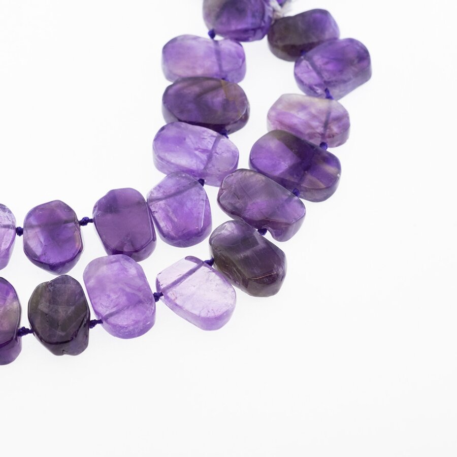 Amethyst, Natural, B Grade, Top-drilled Hand-cut Flat Freeform Bead, Violet, 37-39 cm/strand, about 6x9x3-13x18x6 mm Amethyst, Natural, B Grade, Top-drilled Hand-cut Flat Freeform Bead, Violet, 37-39 cm/strand, about 6x9x3-13x18x6 mm