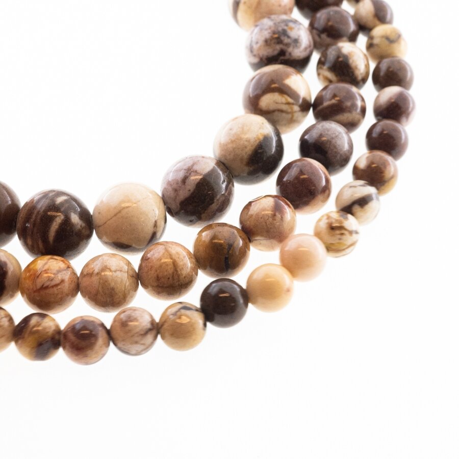 Australian Coffee Zebra Jasper, Natural, AB Grade, Round Bead, 37-39 cm/strand, 4, 6, 8, 10, 12 mm Australian Coffee Zebra Jasper, Natural, AB Grade, Round Bead, 37-39 cm/strand, 4, 6, 8, 10, 12 mm