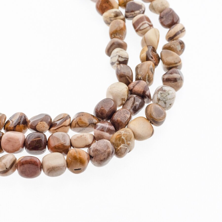 Australian Coffee Zebra Jasper, Natural, AB Grade, Nugget Bead, 37-39 cm/strand, about 6x8-8x10 mm Australian Coffee Zebra Jasper, Natural, AB Grade, Nugget Bead, 37-39 cm/strand, about 6x8-8x10 mm
