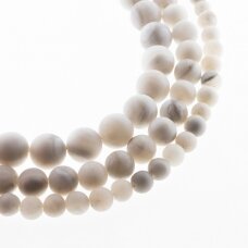 White Crazy Lace Agate, Natural, Matte Round Bead, 37-39 cm/strand, 4, 6, 8, 10, 12 mm