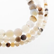 White Ocean Agate, Natural, Round Bead, 37-39 cm/strand, 6, 8, 10, 12 mm