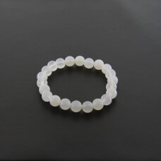 White agate stone stone bracelet, 19cm long, 8mm wide