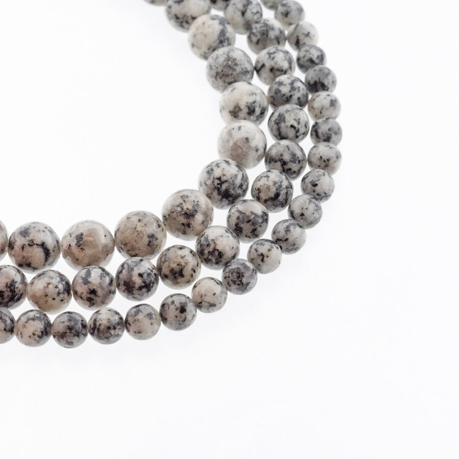 White Sesame Jasper, Natural, Round Bead, 37-39 cm/strand, 4, 6, 8, 10, 12 mm White Sesame Jasper, Natural, Round Bead, 37-39 cm/strand, 4, 6, 8, 10, 12 mm