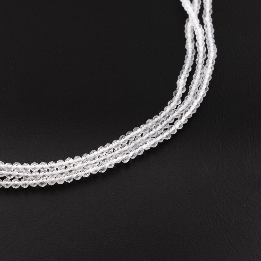 White Topaz, Natural, B Grade, Faceted Round Bead, 37-39 cm/strand, 2, 3 mm White Topaz, Natural, B Grade, Faceted Round Bead, 37-39 cm/strand, 2, 3 mm