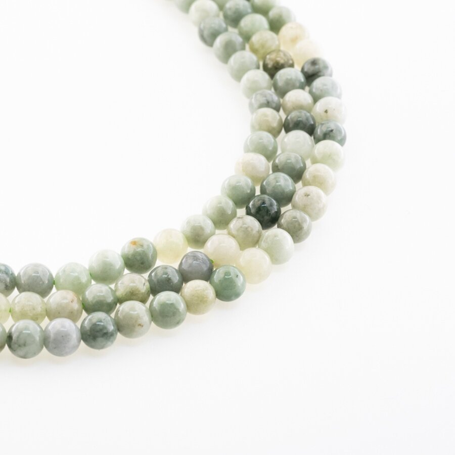 Burmese Jadeite, Natural, D Grade, Round Bead, Green, 37-39 cm/strand, 4, 6 mm Burmese Jadeite, Natural, D Grade, Round Bead, Green, 37-39 cm/strand, 4, 6 mm