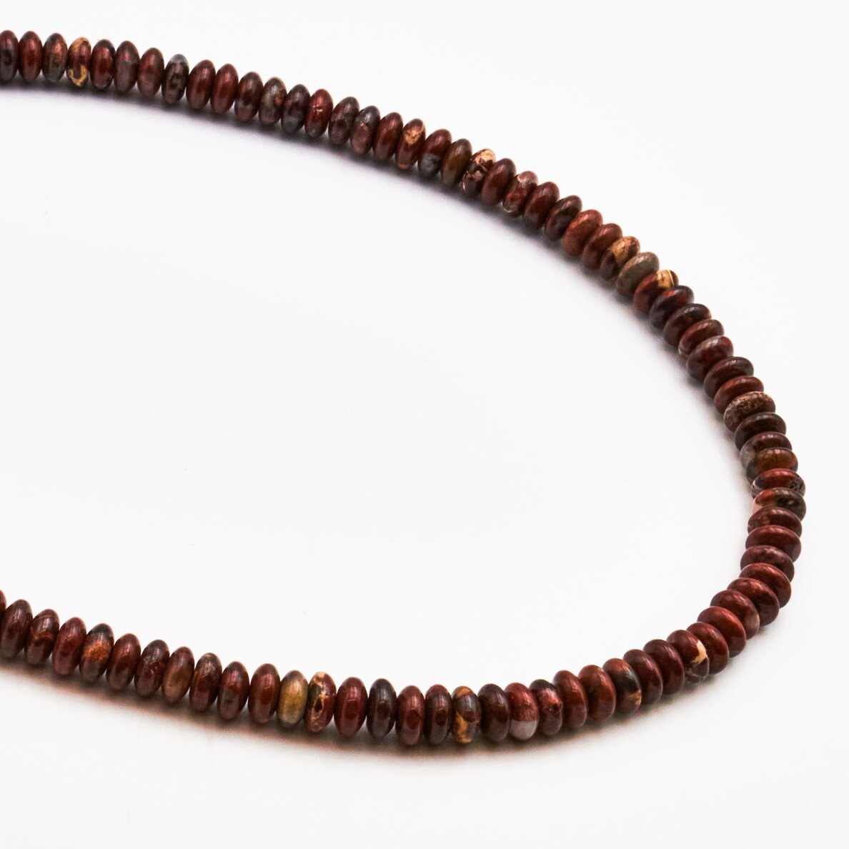 Brecciated Jasper, Natural, AB Grade, Abacus Rondelle Bead, Dark Red, 37-39 cm/strand, 8x4 mm Brecciated Jasper, Natural, AB Grade, Abacus Rondelle Bead, Dark Red, 37-39 cm/strand, 8x4 mm