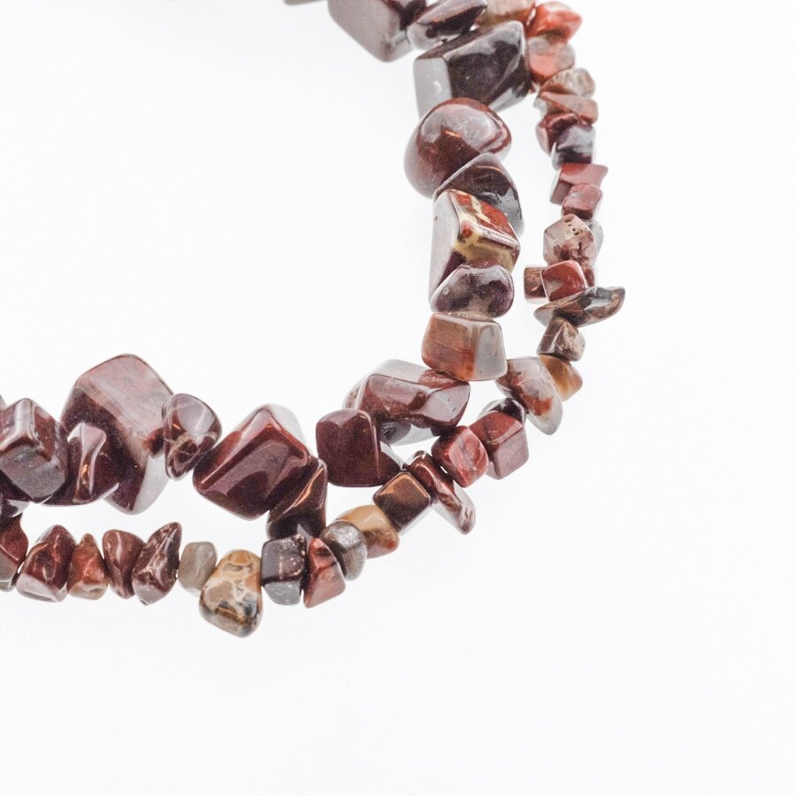 Brecciated Jasper, Natural, AB Grade, Chip Bead, Dark Red, 80-83 cm/strand, about 5-8, 8-12 mm Brecciated Jasper, Natural, AB Grade, Chip Bead, Dark Red, 80-83 cm/strand, about 5-8, 8-12 mm