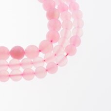 Chalcedonas, natūralus, AB kokybė, dažytas, apvali forma, rožinė spalva, 37-39 cm/gija, 4, 6, 8, 10, 12 mm Chalcedonas, natūralus, AB kokybė, dažytas, apvali forma, rožinė spalva, 37-39 cm/gija, 4, 6, 8, 10, 12 mm