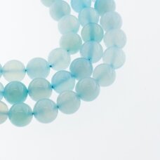 Chalcedonas, natūralus, AB kokybė, dažytas, apvali forma, žydra spalva, 37-39 cm/gija, 4, 6, 8, 10, 12 mm Chalcedonas, natūralus, AB kokybė, dažytas, apvali forma, žydra spalva, 37-39 cm/gija, 4, 6, 8, 10, 12 mm