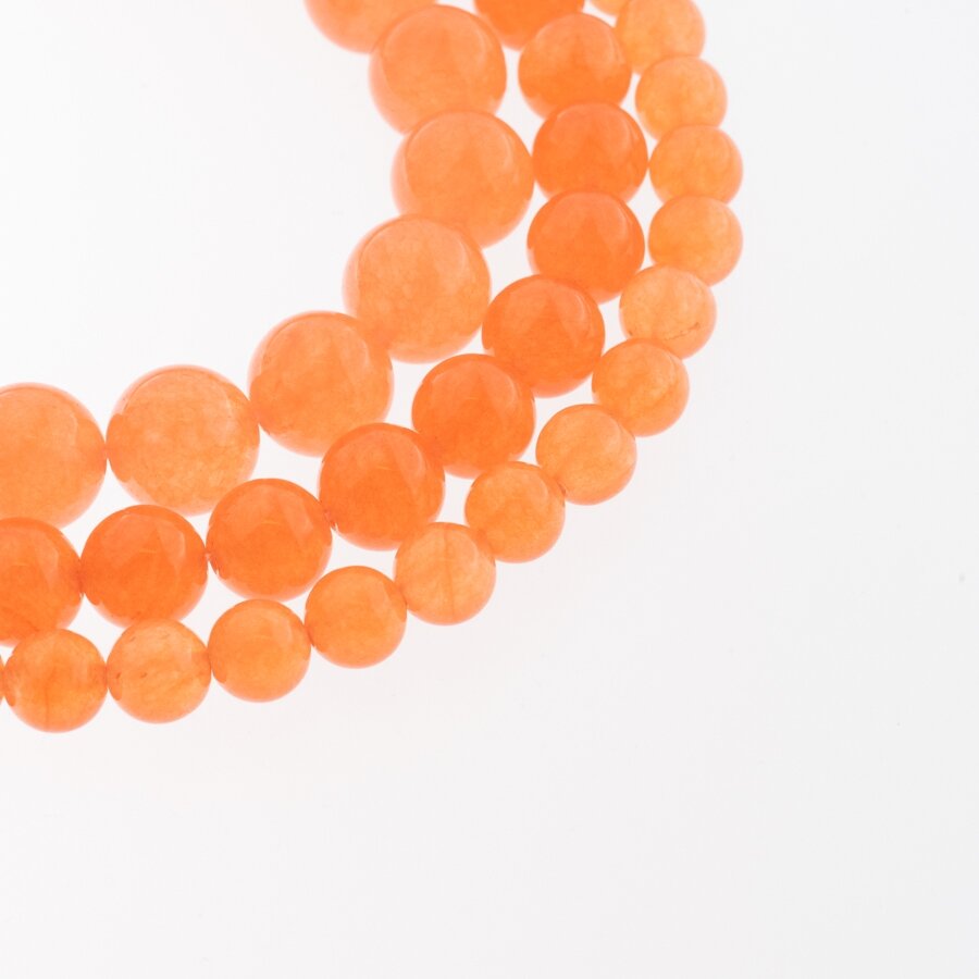 Chalcedonas, natūralus, AB kokybė, dažytas, apvali forma, oranžinė spalva, 37-39 cm/gija, 4, 6, 8, 10, 12 mm Chalcedonas, natūralus, AB kokybė, dažytas, apvali forma, oranžinė spalva, 37-39 cm/gija, 4, 6, 8, 10, 12 mm