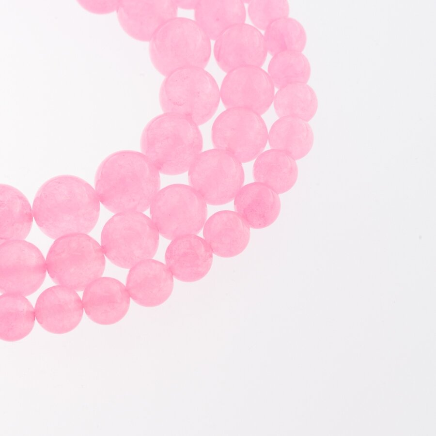 Chalcedony, Natural, AB Grade, Dyed, Round Bead, Pink, 37-39 cm/strand, 4, 6, 8, 10, 12 mm Chalcedony, Natural, AB Grade, Dyed, Round Bead, Pink, 37-39 cm/strand, 4, 6, 8, 10, 12 mm
