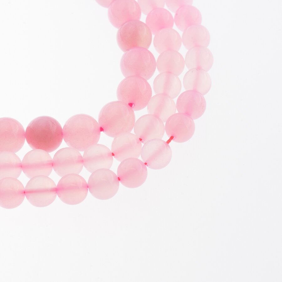 Chalcedony, Natural, AB Grade, Dyed, Round Bead, Pink, 37-39 cm/strand, 4, 6, 8, 10, 12 mm Chalcedony, Natural, AB Grade, Dyed, Round Bead, Pink, 37-39 cm/strand, 4, 6, 8, 10, 12 mm
