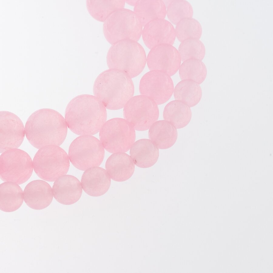 Chalcedony, Natural, AB Grade, Dyed, Round Bead, Light Pink, 37-39 cm/strand, 4, 6, 8, 10, 12 mm Chalcedony, Natural, AB Grade, Dyed, Round Bead, Light Pink, 37-39 cm/strand, 4, 6, 8, 10, 12 mm