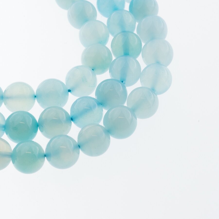 Chalcedony, Natural, AB Grade, Dyed, Round Bead, Sky Blue, 37-39 cm/strand, 4, 6, 8, 10, 12 mm Chalcedony, Natural, AB Grade, Dyed, Round Bead, Sky Blue, 37-39 cm/strand, 4, 6, 8, 10, 12 mm