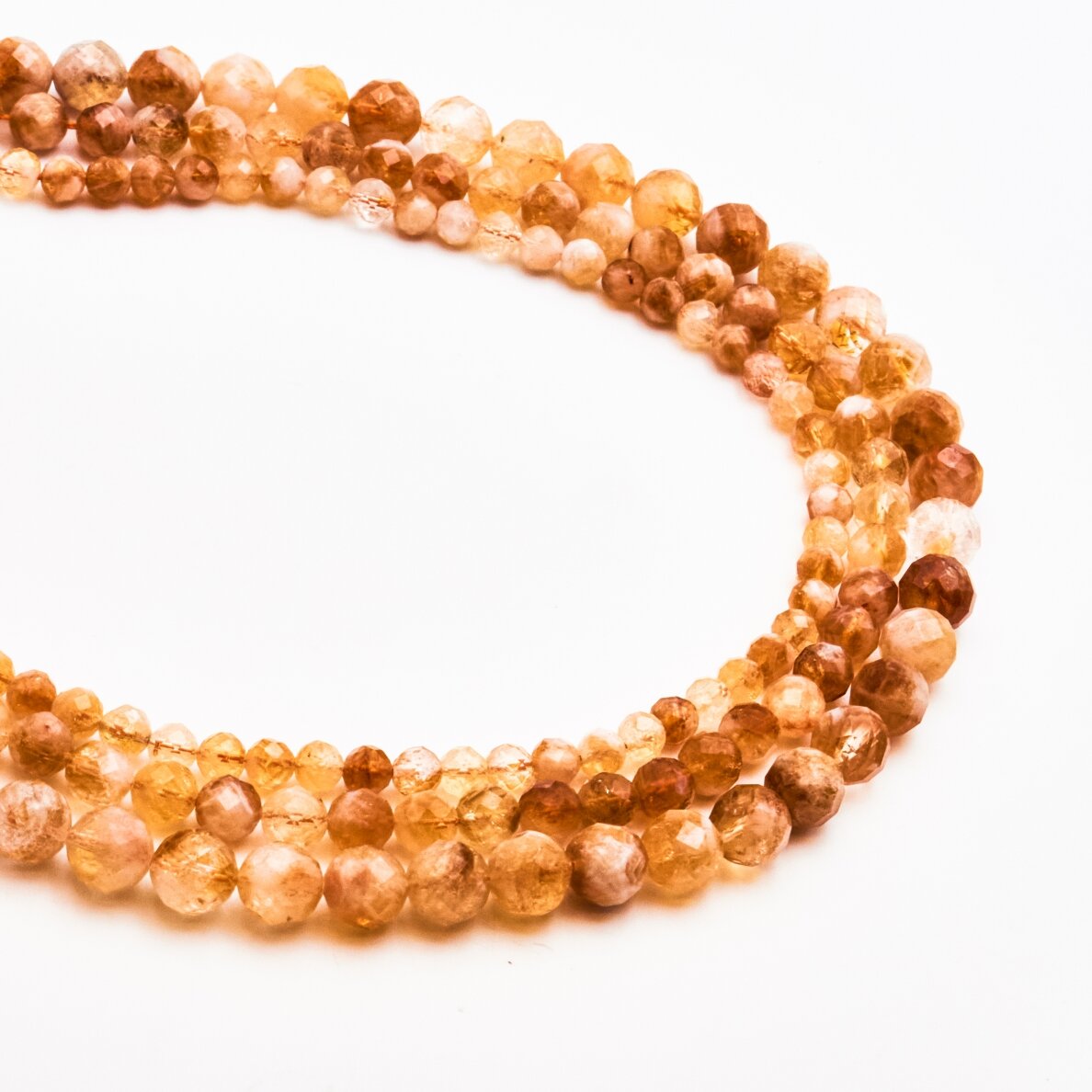 Citrine Quartz, Natural, AB Grade, Heated, Faceted Round Bead, Yellow, 37-39 cm/strand, 4 mm Citrine Quartz, Natural, AB Grade, Heated, Faceted Round Bead, Yellow, 37-39 cm/strand, 4 mm