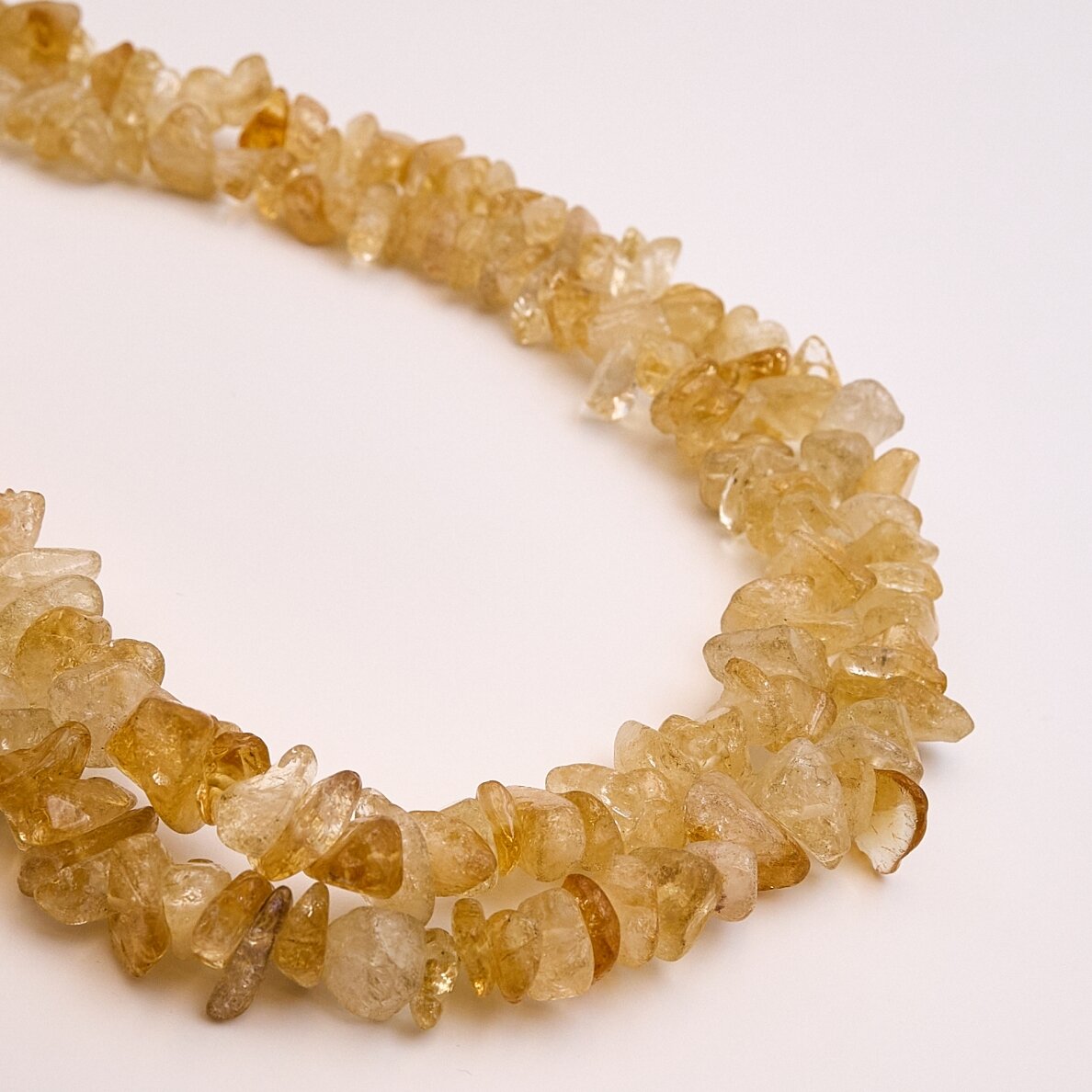Citrine, chip bead, about 80–83 cm/strand