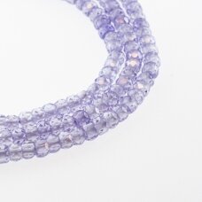 Cirkonis, briaunuotas, abacus rondelės forma, šviesi violetinė spalva, 37-39 cm/gija, 3x2 mm Cirkonis, briaunuotas, abacus rondelės forma, šviesi violetinė spalva, 37-39 cm/gija, 3x2 mm
