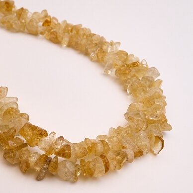 Citrine, chip bead, about 80–83 cm/strand