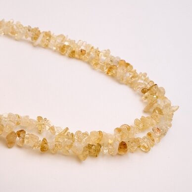 Citrine, chip bead, about 80–83 cm/strand