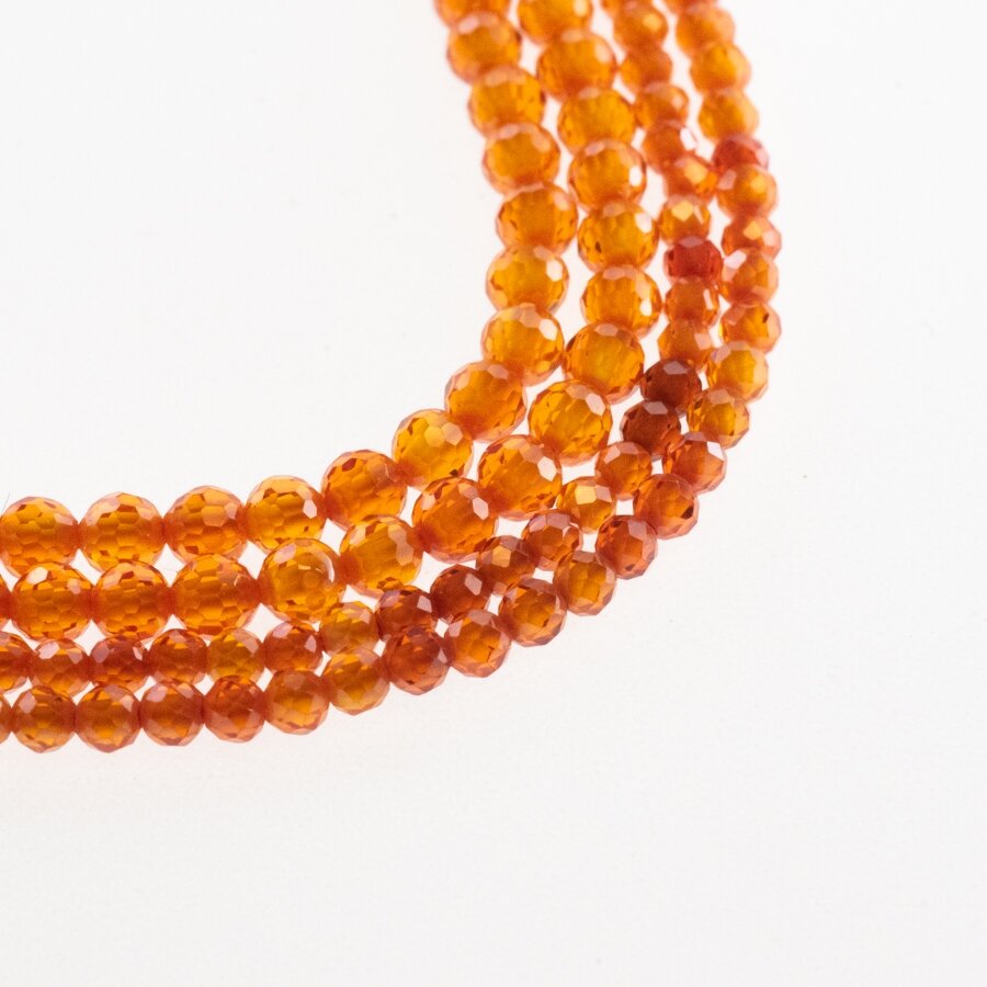 Cubic Zirconia, Natural, B Grade, Faceted Round Bead, Orange, 37-39 cm/strand, 2, 3 mm Cubic Zirconia, Natural, B Grade, Faceted Round Bead, Orange, 37-39 cm/strand, 2, 3 mm