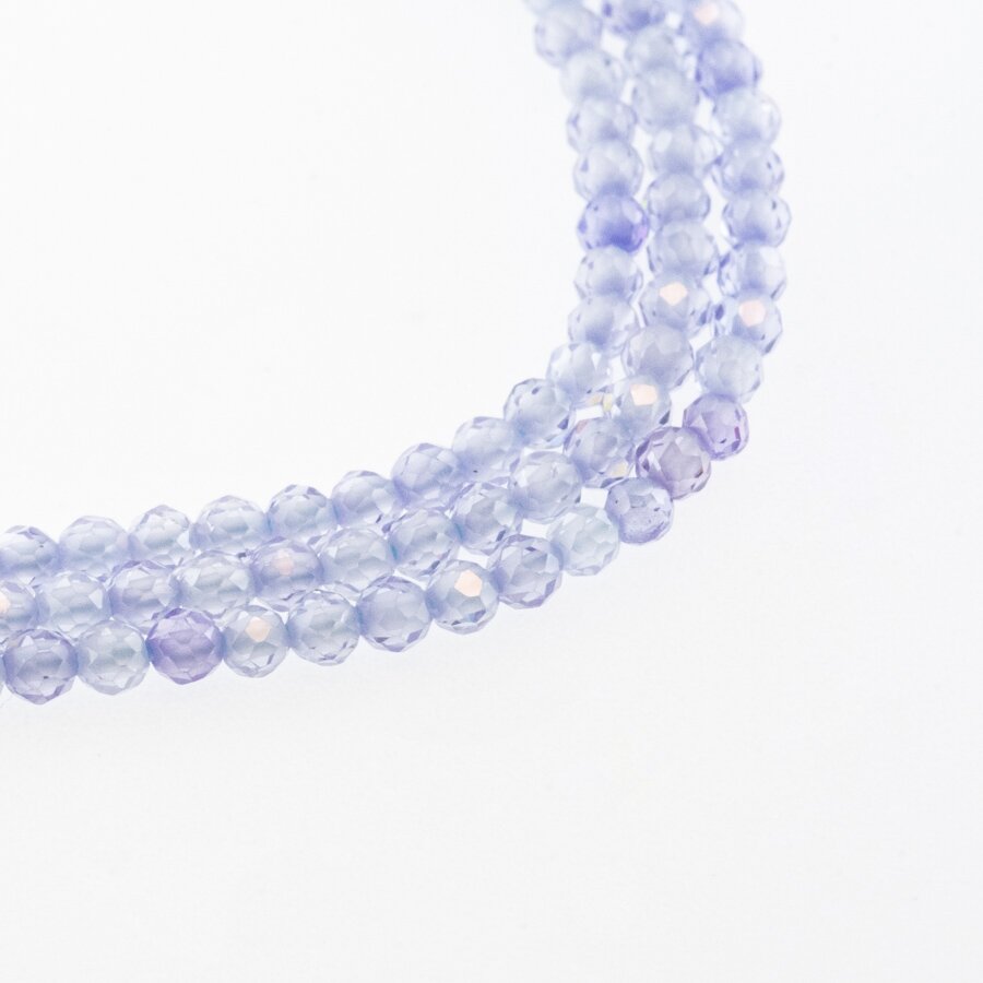 Cubic Zirconia, Natural, B Grade, Faceted Round Bead, Light Violet, 37-39 cm/strand, 2, 3 mm Cubic Zirconia, Natural, B Grade, Faceted Round Bead, Light Violet, 37-39 cm/strand, 2, 3 mm