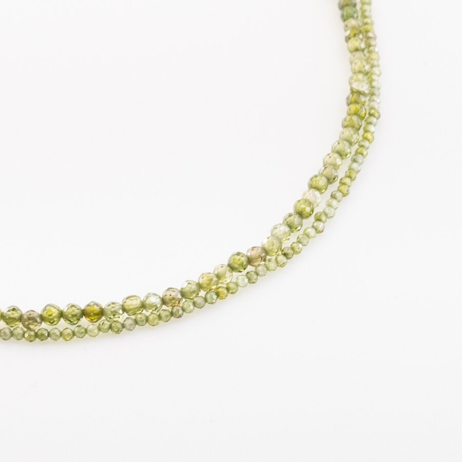 Cubic Zirconia, Natural, B Grade, Faceted Round Bead, Green, 37-39 cm/strand, 2, 3 mm Cubic Zirconia, Natural, B Grade, Faceted Round Bead, Green, 37-39 cm/strand, 2, 3 mm