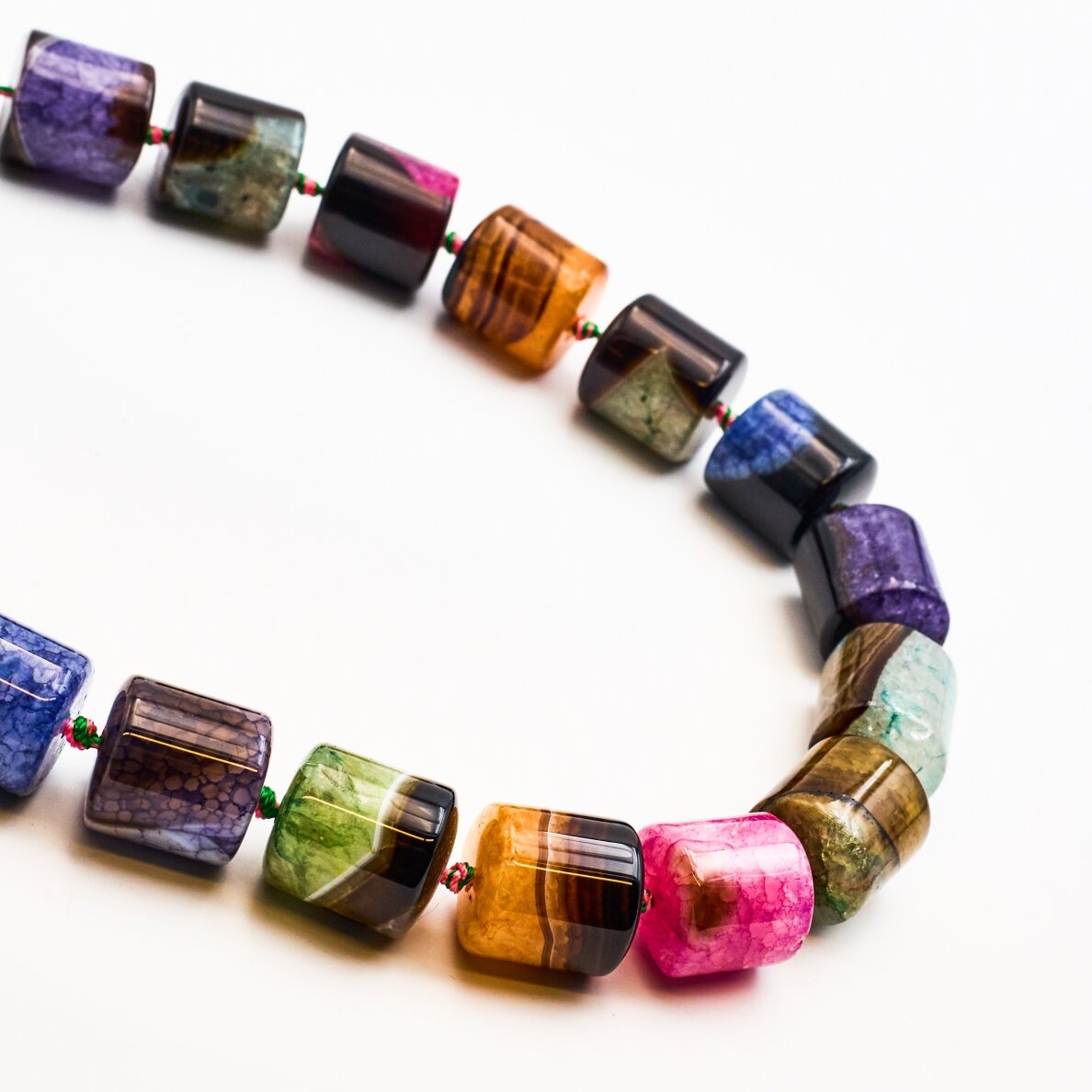 Dyed Agate, 17x18 mm, 37-40 cm/strand