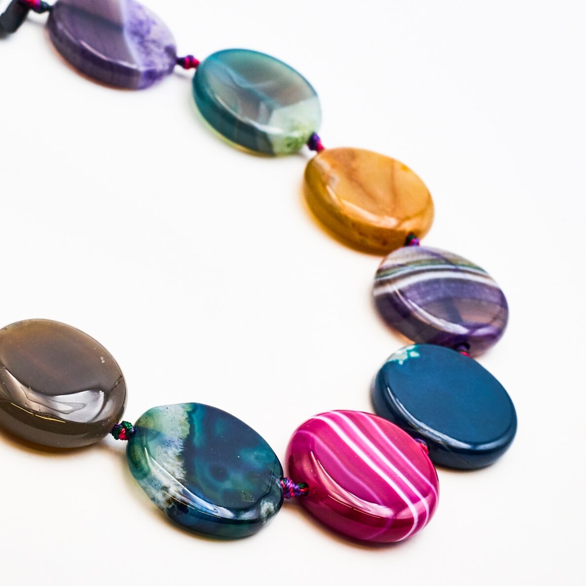 Dyed Agate, 30 mm, 37-40 cm/strand