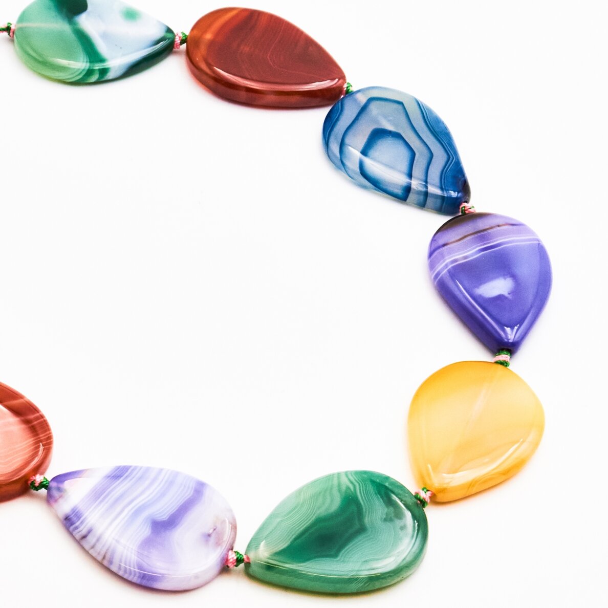 Dyed Agate, 30x40 mm, 37-40 cm/strand
