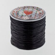 Japanese style elastic floss, #19 black, about 50-meter/spool, 2500D