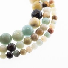 Multicolor Amazonite, Natural, A Grade, Round Bead, 37-39 cm/strand, 4, 6, 8, 10, 12 mm