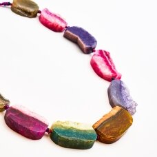 Dyed Agate, 17x28-27x41 mm, 37-40 cm/strand