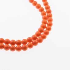 Szkło lakierowane, kształt okrągły, #03 jasno pomarańczowy kolor, 72szt./sznur, 8mm Szkło lakierowane, kształt okrągły, #03 jasno pomarańczowy kolor, 72szt./sznur, 8mm