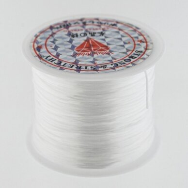 Japanese style elastic floss, #14 white, about 50-meter/spool, 2500D