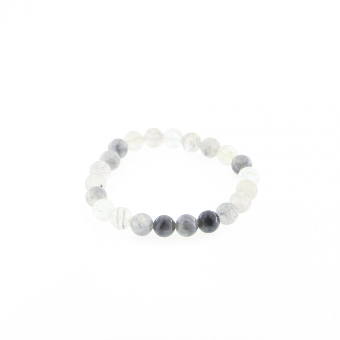 Cloud quartz stone bracelet, 19cm long, 8mm wide