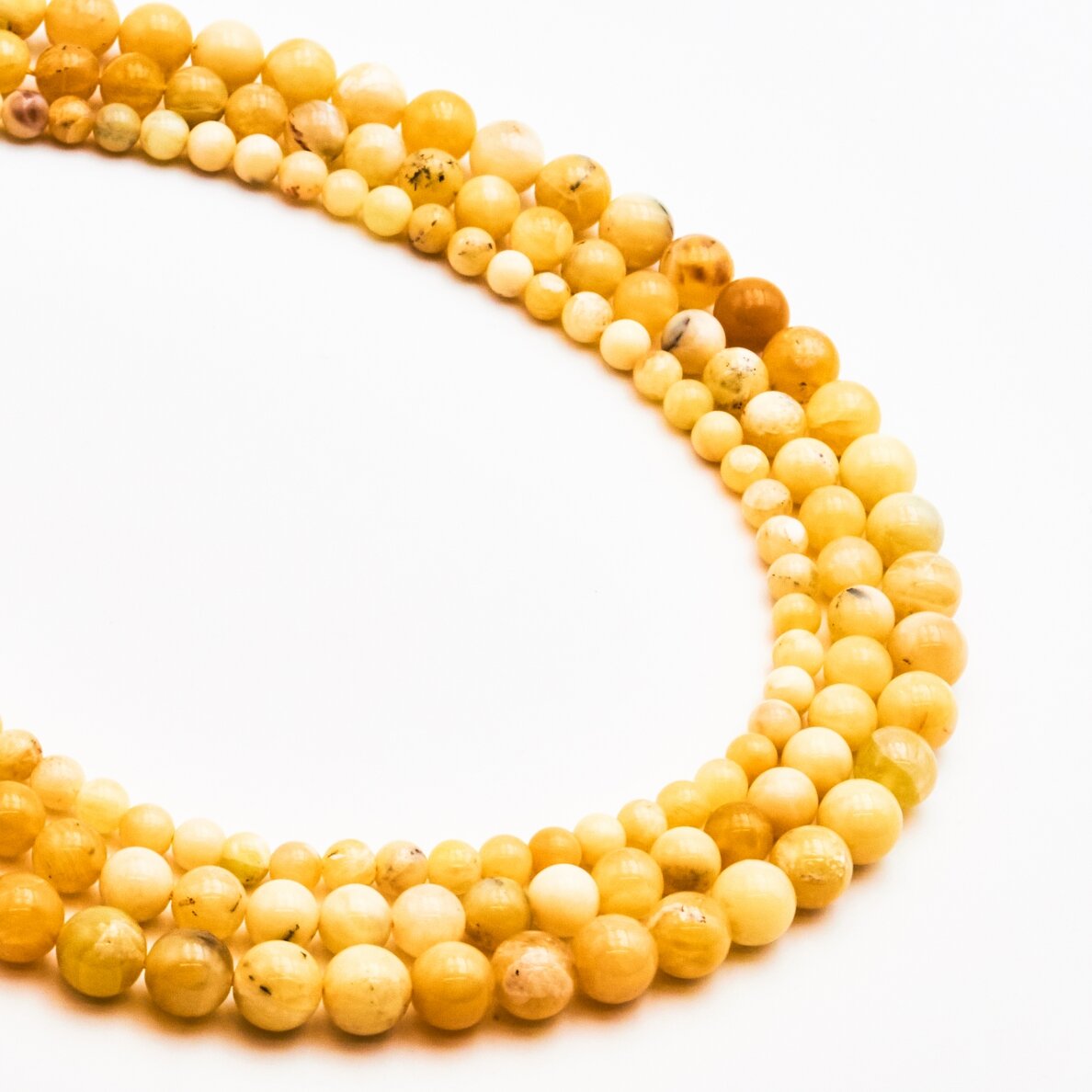 Yellow Opal, Natural, B Grade, Round Bead, 37-39 cm/strand, about 6 mm Yellow Opal, Natural, B Grade, Round Bead, 37-39 cm/strand, about 6 mm