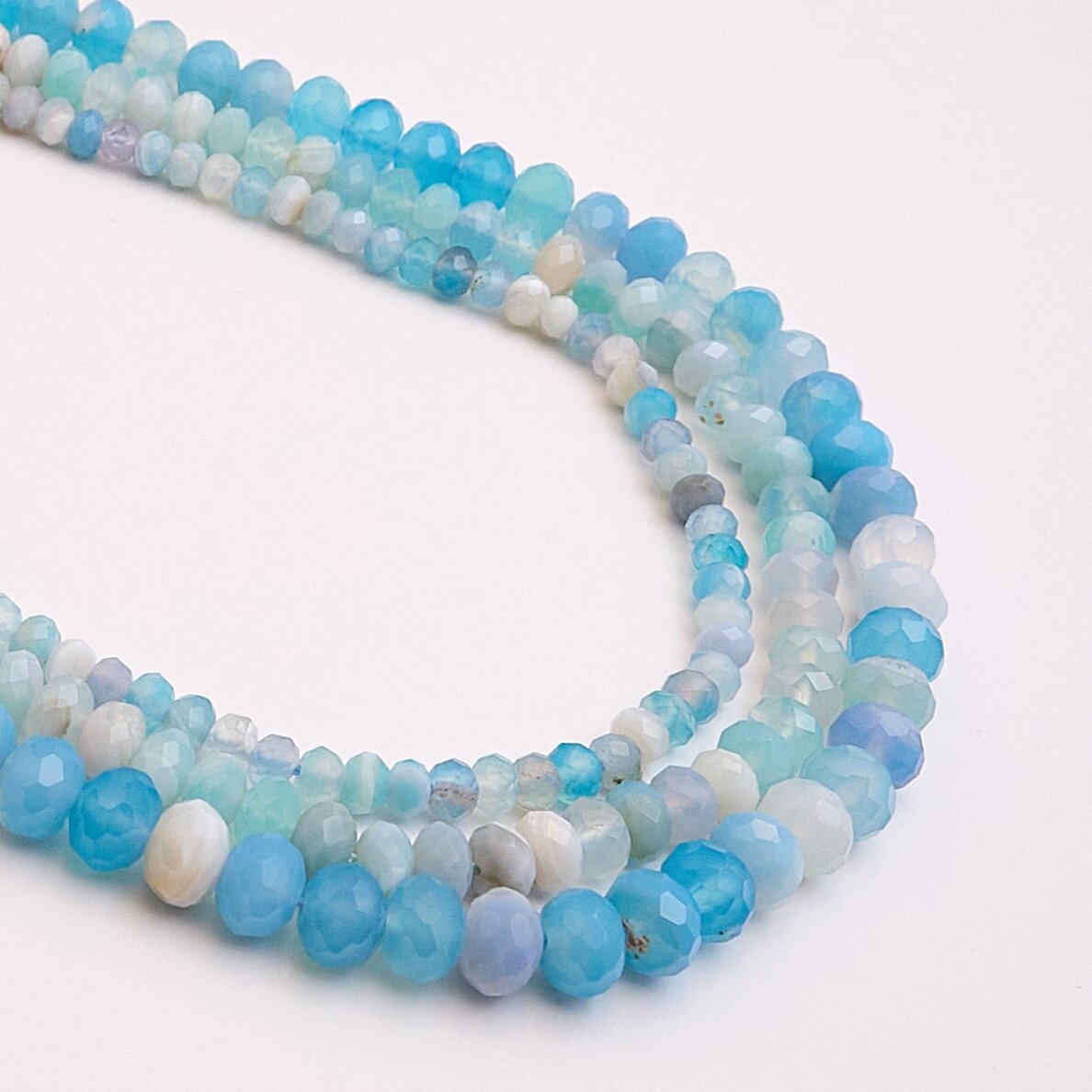 Striped Agate, Natural, A Grade, Dyed, Faceted Rondelle Bead, 37-39 cm/strand, 5x8 mm
