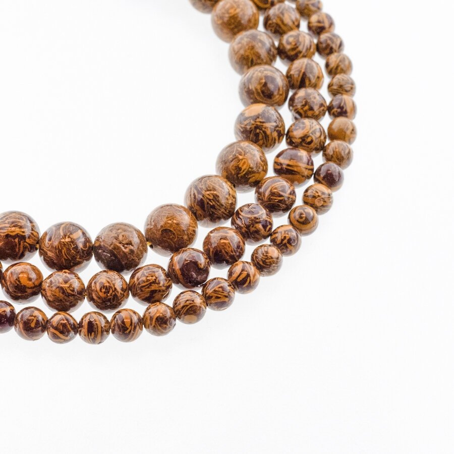 Elephantskin Jasper/Calligraphy Stone, Natural, Round Bead, Brown, 37-39 cm/strand, 6, 8, 10, 12 mm Elephantskin Jasper/Calligraphy Stone, Natural, Round Bead, Brown, 37-39 cm/strand, 6, 8, 10, 12 mm