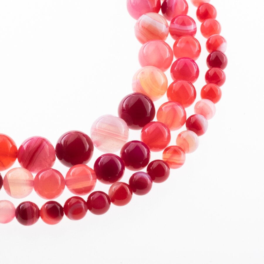 Striped Agate, Natural, A Grade, Dyed, Round Bead, Light Pink, 37-39 cm/strand, 4, 6, 8, 10, 12, 14 mm Striped Agate, Natural, A Grade, Dyed, Round Bead, Light Pink, 37-39 cm/strand, 4, 6, 8, 10, 12, 14 mm